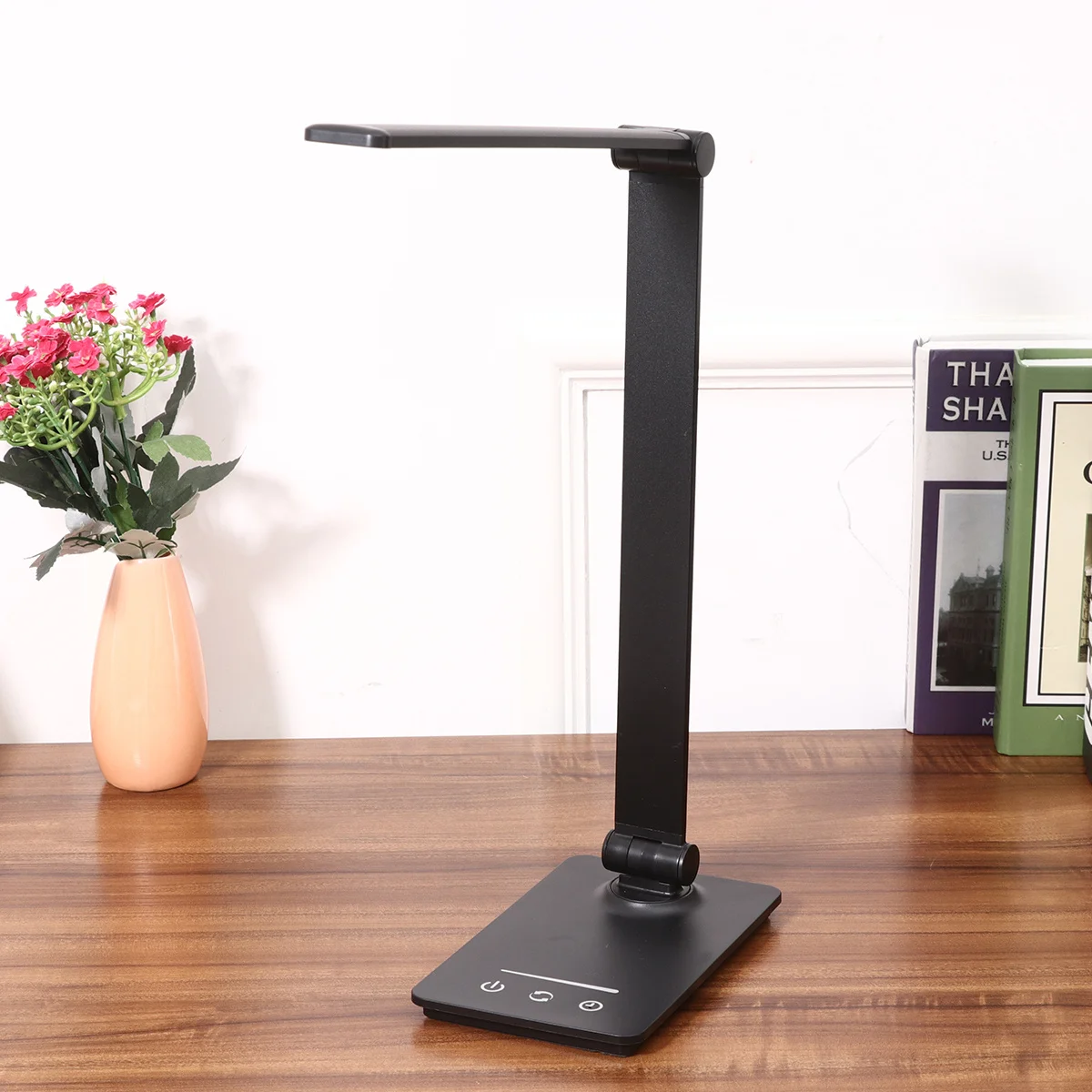 

Led Eye Protection Desk Lamp 5 Modes Black Rechargeable Touch Control Foldable For Office Bedroom School Reading Charging Night