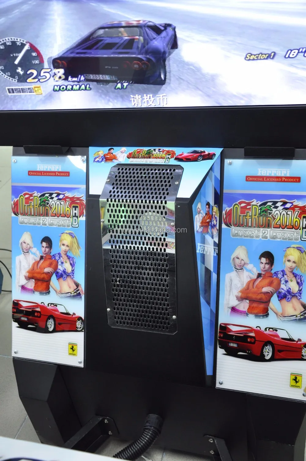 3d 42 inch outrun arcade hot sale simulating car racing/electronic outrun racing game machine