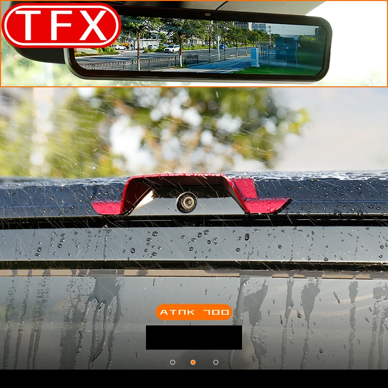 For GWM Tank 700 Hi4-T 2024 Car Streaming Media Rearview Mirror Protective Cover Waterproof Cover Protector Auto Accessories 4