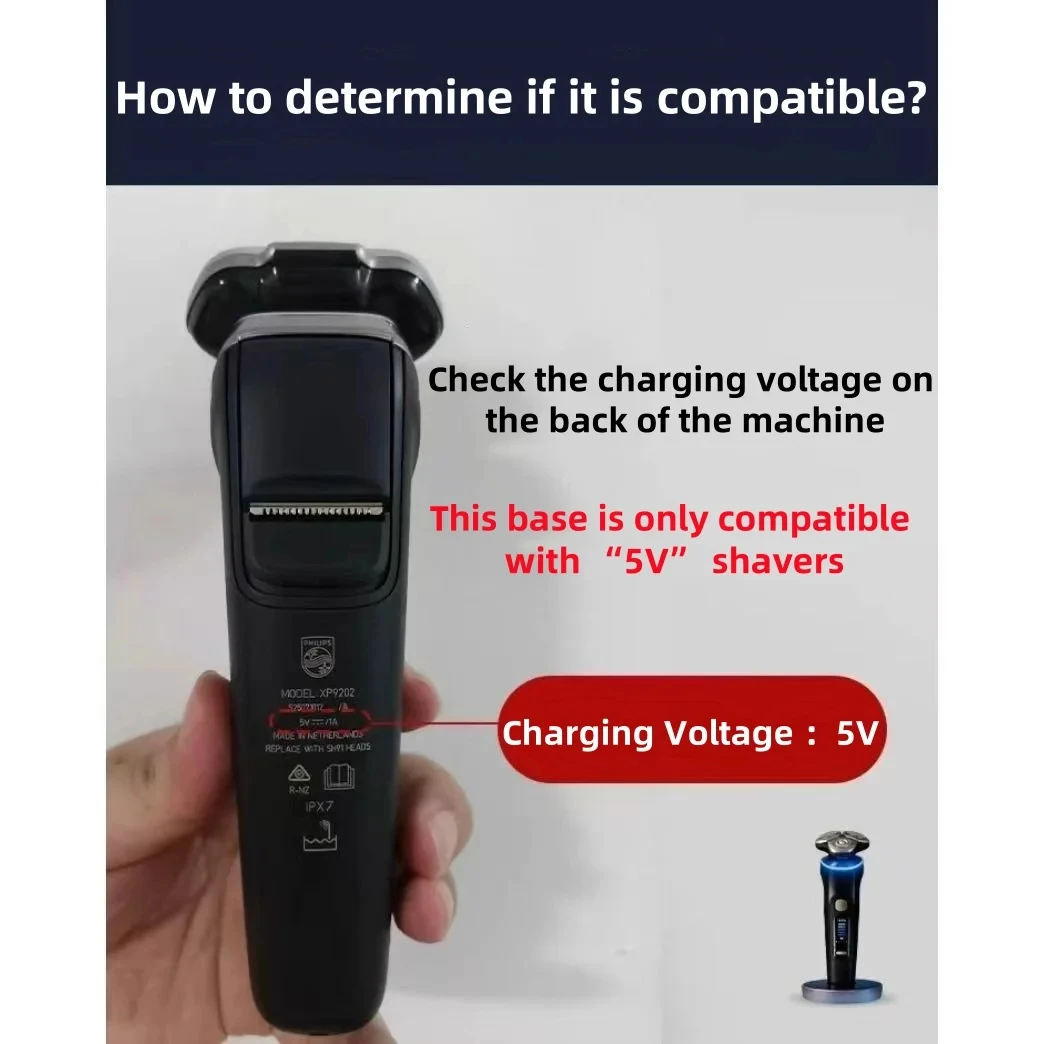 Travel charger, electric shaver charger, waterproof universal shaver power adapter, charging dock