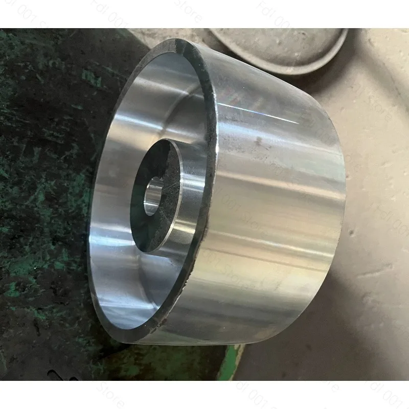 Aluminum Contact Wheel Drive Wheel for Belt Sanders, Rubber Wheel Idler Tracking Tension Whee l225 * 100mm * 6206 Bearing Hole