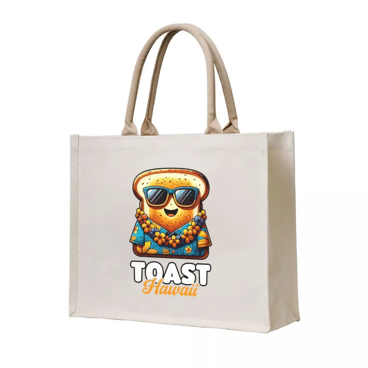 Toast Hawaii – Bread with Sunglasses and Hawaiian Shirt Tote Bag Gift bag Canvas bag for women reusable shopping bags