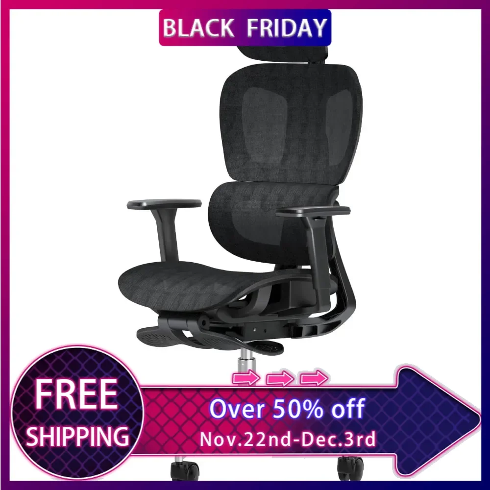 Ergonomic Mesh Office Chair with 3D Adjustable Armrest,High Back Desk Computer Chair Ergo3d Ergonomic Office Chair with Wheels