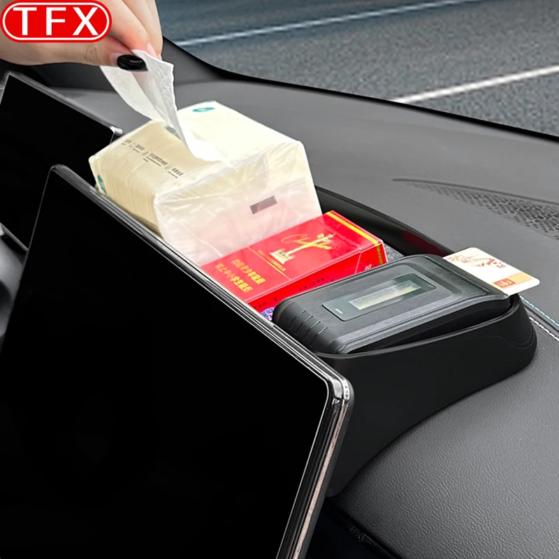 FOR BYD Seal ATTO 4 2024 2023 Car Styling Center Control Screen Paper Towel Storage Box Glasses Storage Box Auto Accessories