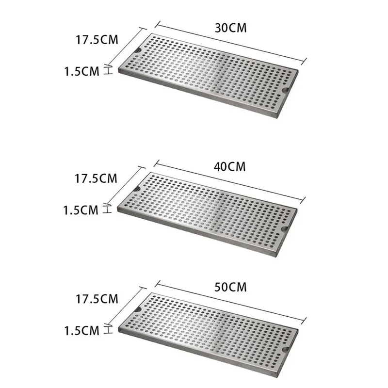 Homebrew Surface Mounted Beer Drip Tray Long Shape Kegerator Draft Tower Drip Tray for Beer Beverage No Drain Type Bar Tool