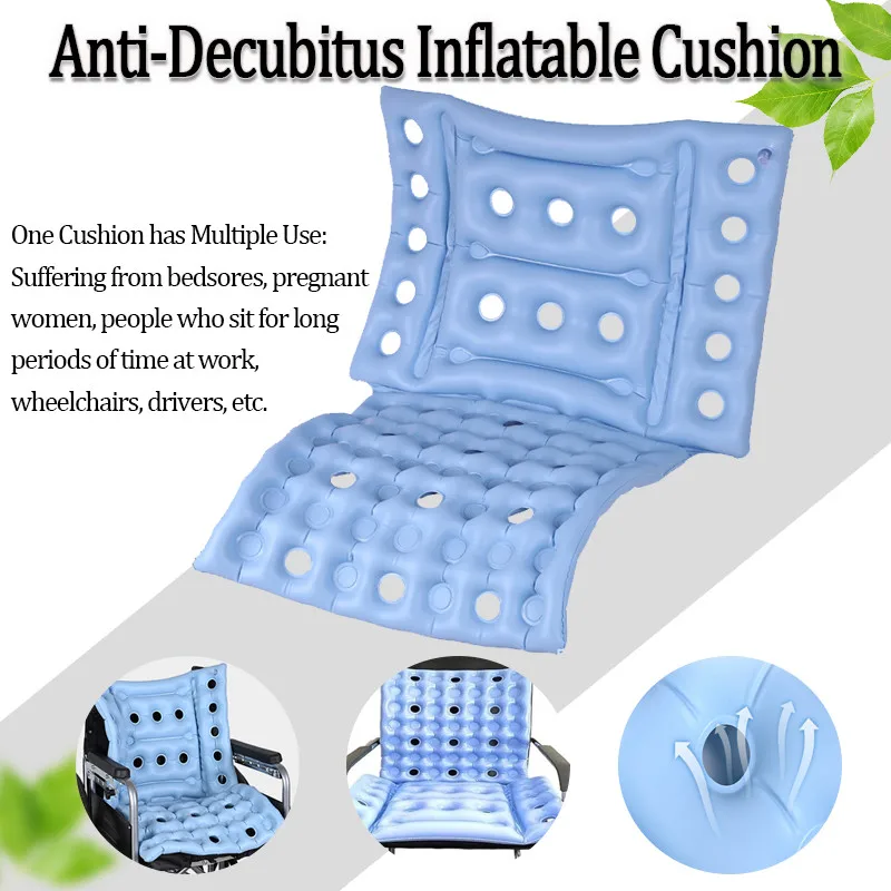 Pressure Relief Inflatable Seat Cushion Buttock Pressure Sore Cushion Travel Lounge Chair/Wheelchair Pain Relief Cushion