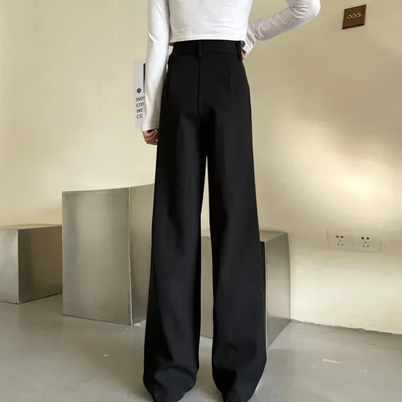 

Wide Leg Female Trousers Korean Fashion High Waist Autumn Y2k Streetwear Women's Pants Aesthetic Comfortable Stretch Clothing G