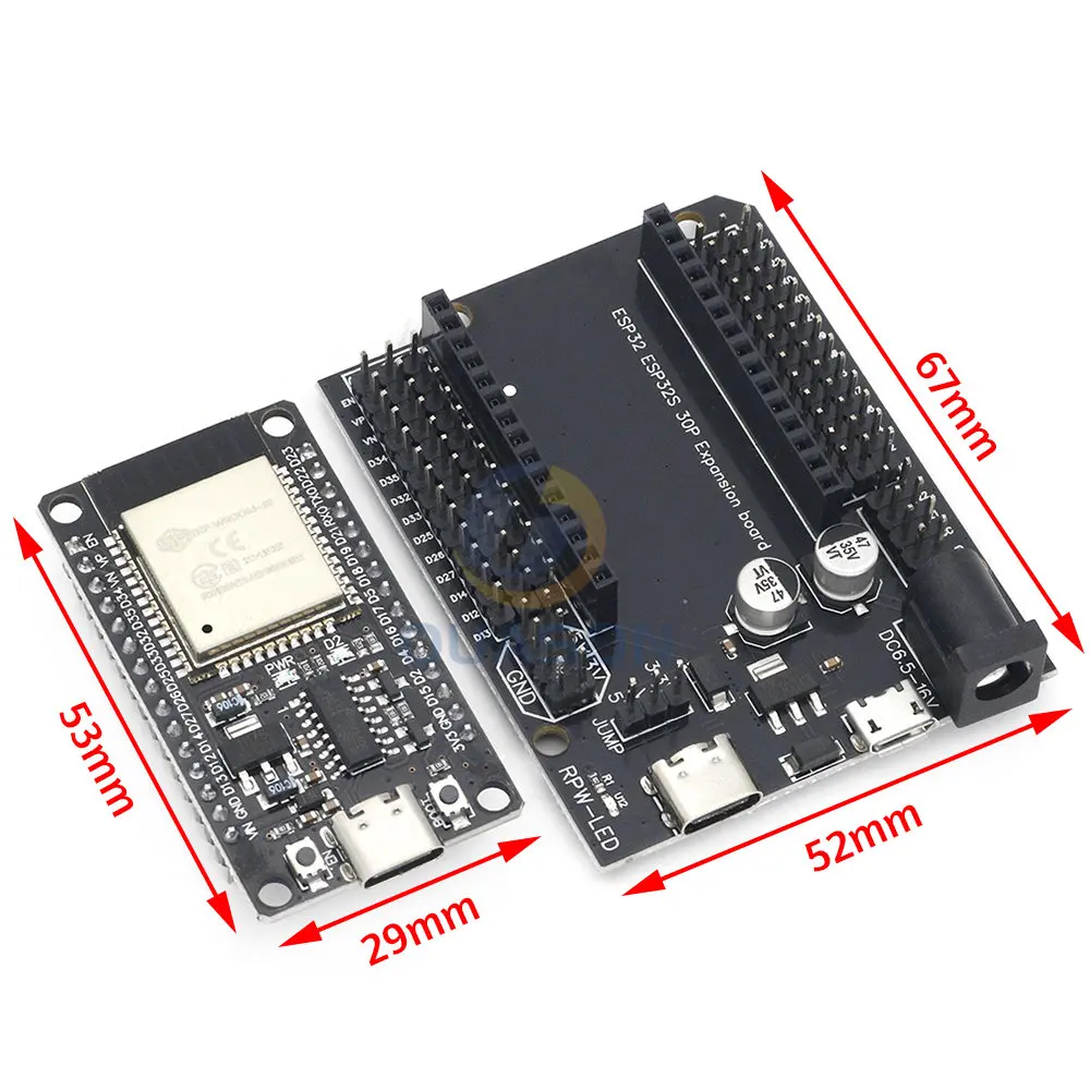 ESP32 Development Board TYPE-C USB CH340C WiFi+Bluetooth Ultra-Low Power Consumption Dual Core ESP32-DevKitC-32 ESP-WROOM