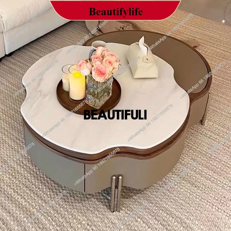 

Multifunctional Storage Coffee Table Nordic Luxury Delicacy Quality Coffee Tables Trendy Elegant Mesa De Centro Sala Furniture