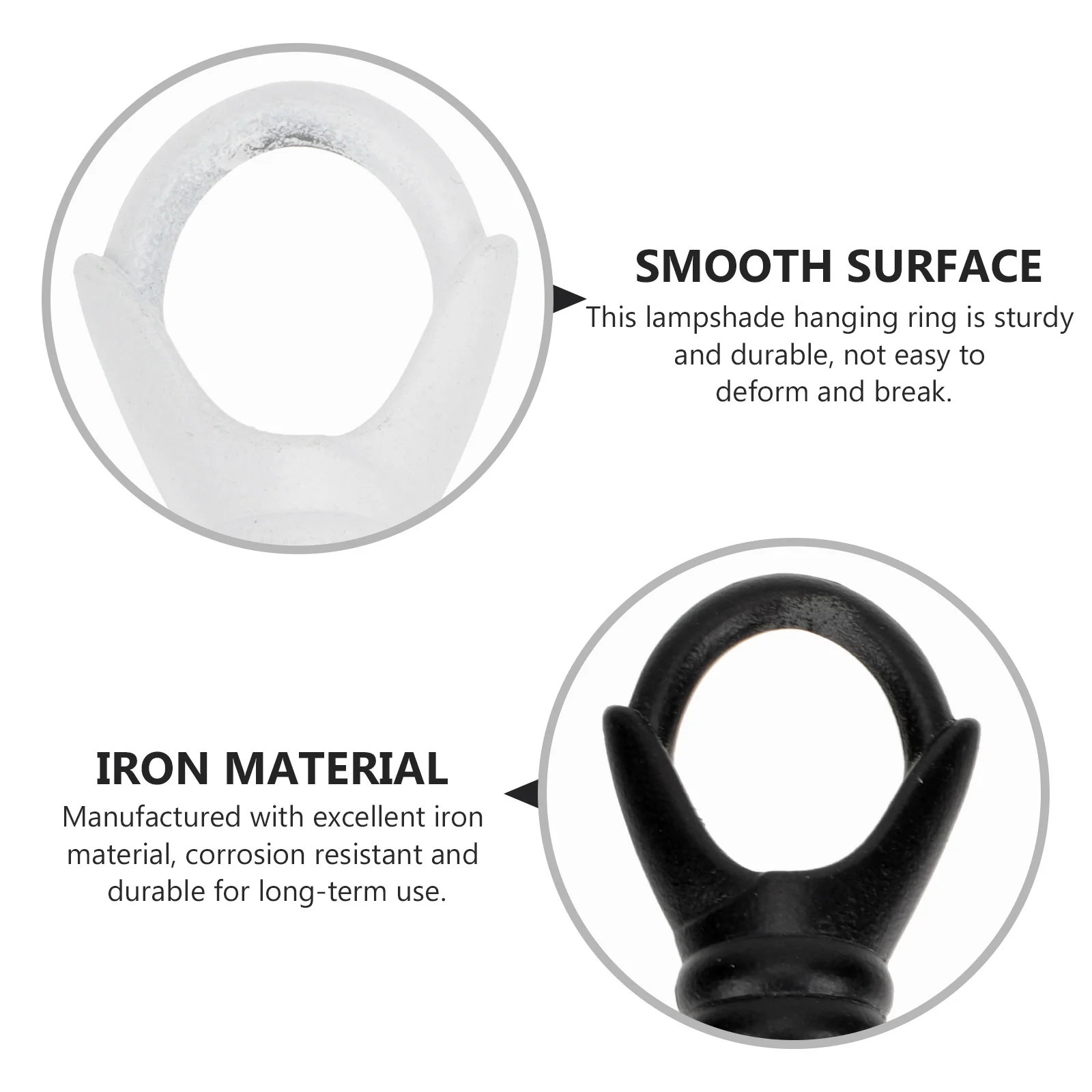 

2Pcs Creative Iron Lamp Hanging Rings DIY Hook Holder for Ceiling Light Pendant Lampshade Chandelier Accessory