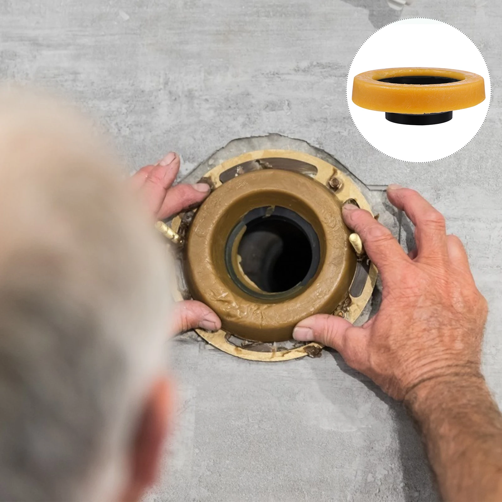 

1 Pc LeakProof Toilet Flange Ring OdorProof StinkPot Wax Ring Khaki Sealing Gasket For Toilets