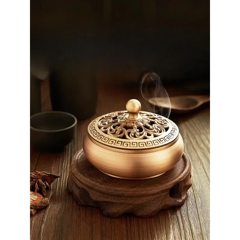 Sandalwood natural pan incense calms the mind and helps sleep, indoor incense burner household long-lasting pear tent incense