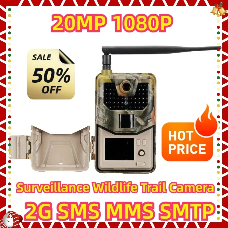 

20MP 1080P Surveillance Wildlife Trail Camera Photo Traps Night Vision 2G SMS MMS SMTP Email Cellular Hunting Cameras HC900M