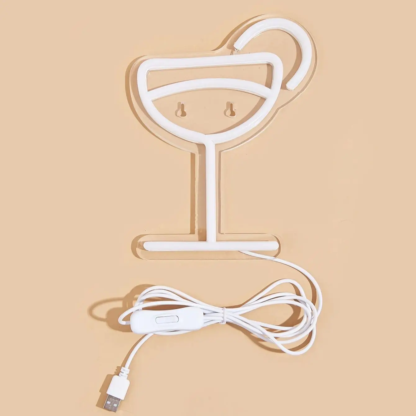 Chi-buy LED 네온 받침 USB 전원 네온 사인 야간 조명 3D 벽 예술 침실 룸 장식 램프 표지판 생일 선물
