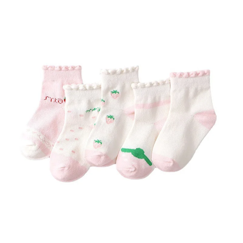 

Children's socks spring and summer Korean version cartoon mesh card stockings thin breathable cute boys and girls socks