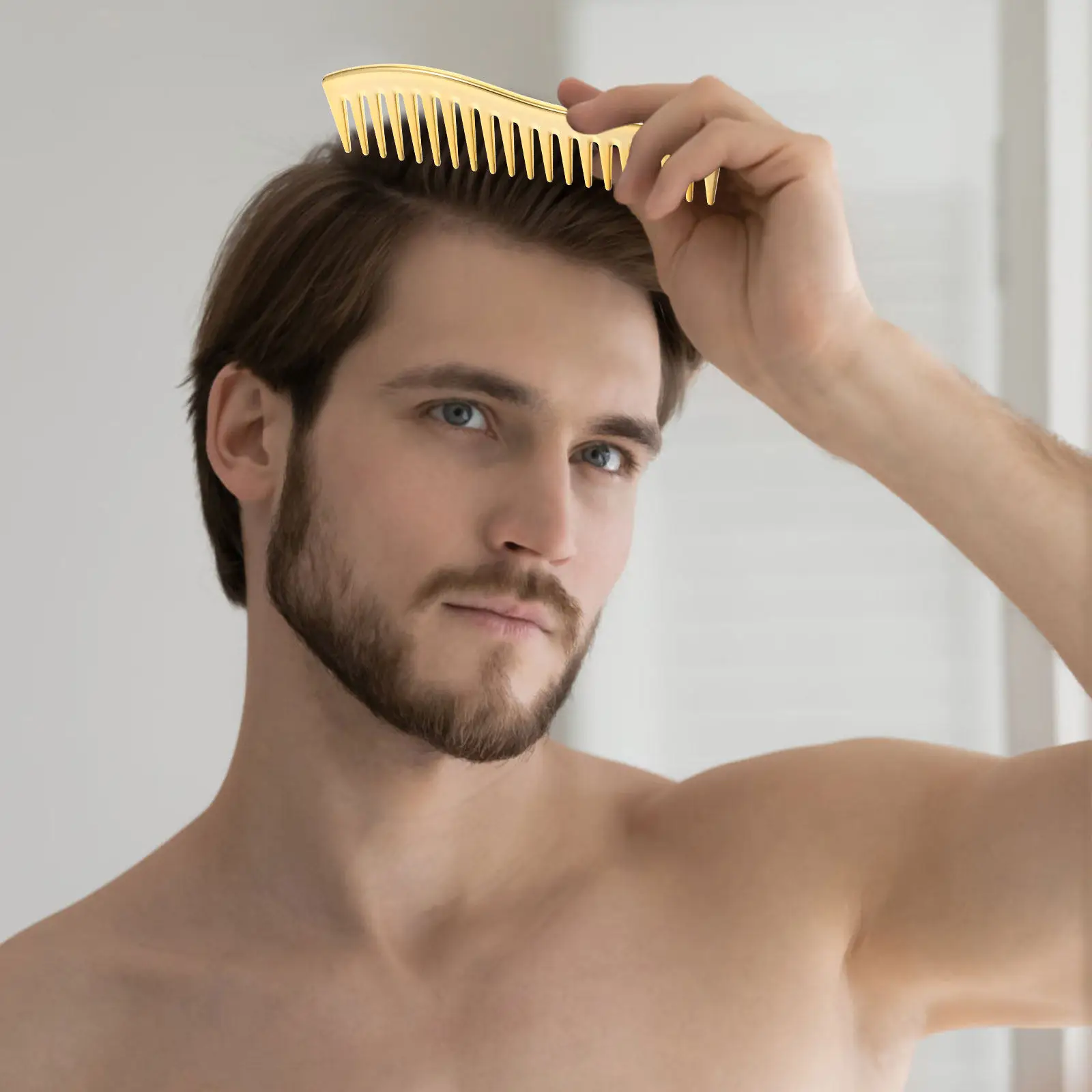 

ABS Wide Tooth Hair Styling Comb Professional Hairdressing Comb Salon Hair Brush for Men Comfortable Detangling
