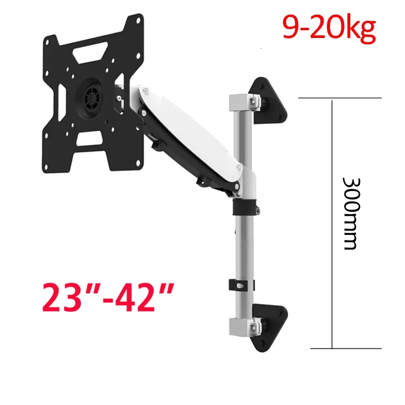 DL-FE111WA แก๊สสปริง 23 "-42" Heavy LED LCD TV Wall Mount Full Motion Monitor ผู้ถือโหลดแขน 5-16 กก.สูงสุด. วีซ่า 200*200มม