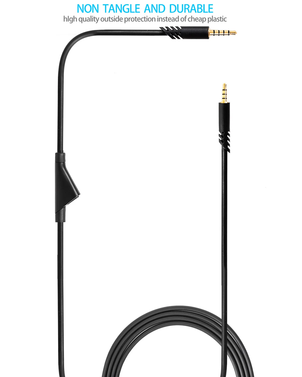 LOGITECH-Astra A10 a40ゲーミングヘッドセット用の調整可能なボタン付きサイレントヘッドセット,オーディオケーブル,200cm