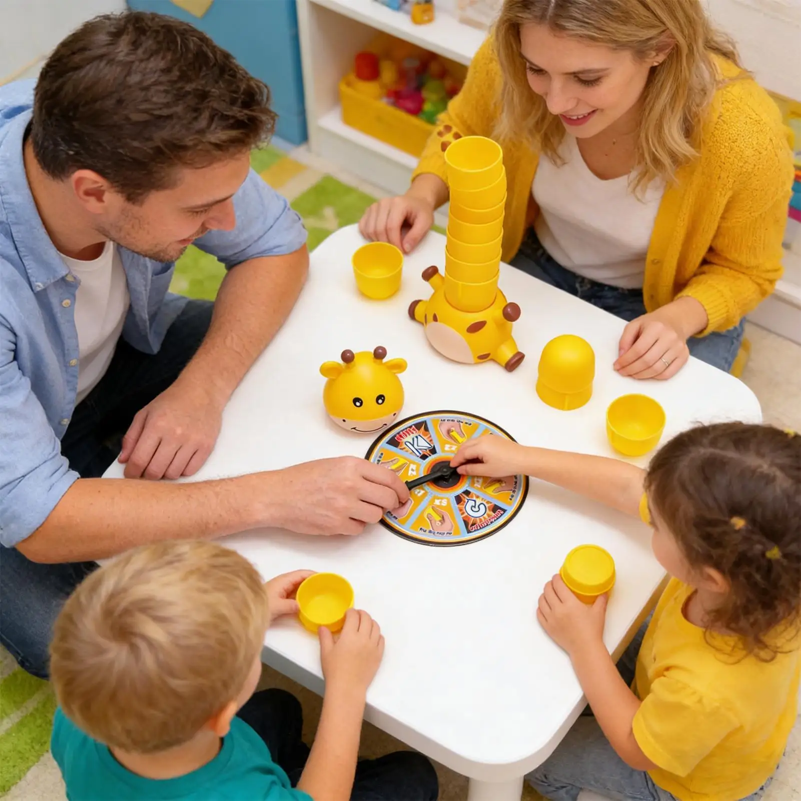 Copos Empilháveis para Crianças Giraffe Brinquedo Educativo Interativo Divertido Copos Empilháveis para Sala de Aula Jardim de Infância Pré-escola