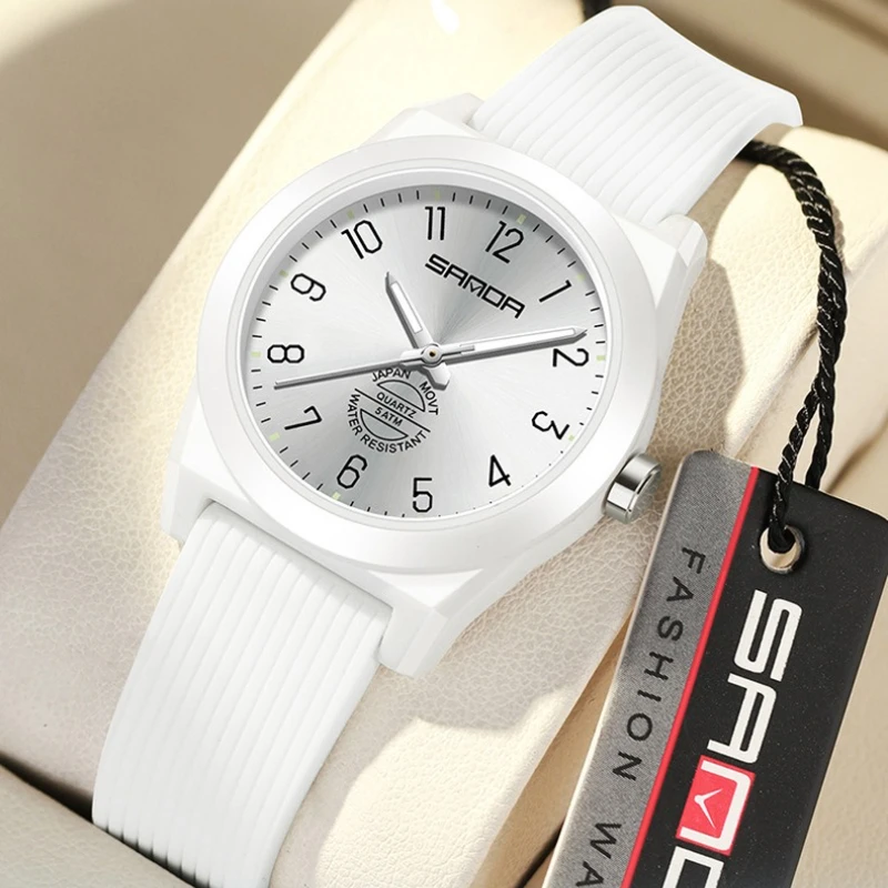 

SANDA 6218 Fashion Simple Quartz Watches for Men Luminous Waterproof Silicone Strap Sports Watches for Men Relógio Masculino