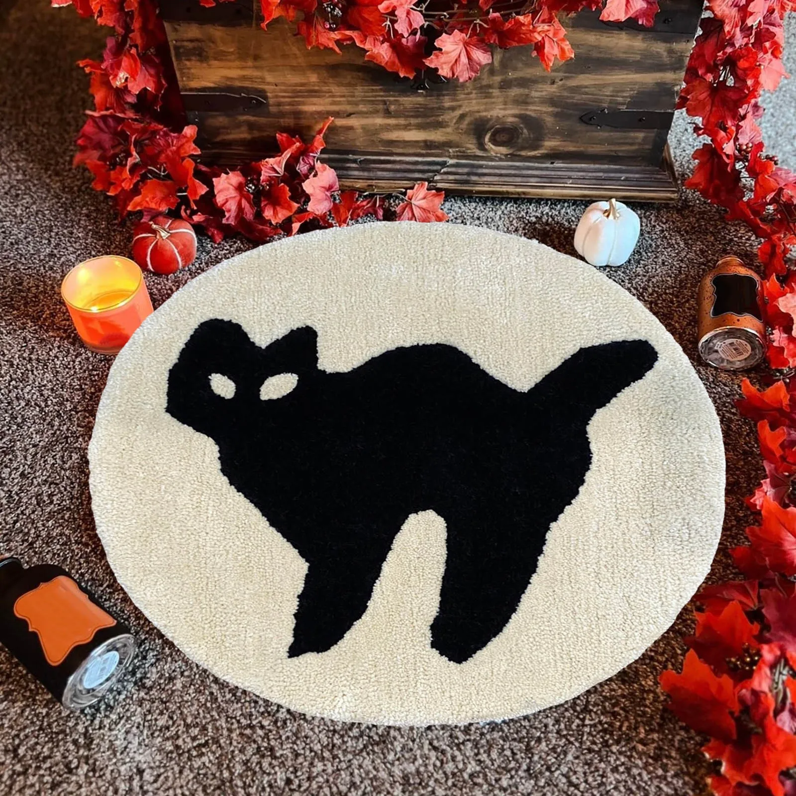 Halloween Cookie Pumpkin Doormat Decoration Decorative Pillow Home Realistic Food Snack Plushie Props DIY Gifts Party Supplies