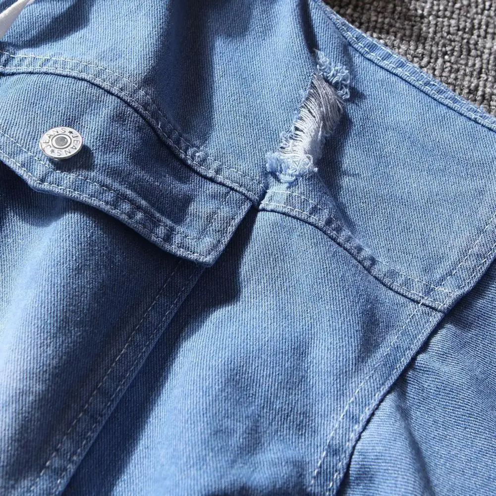 남성용 데님 재킷, 힙합 스트리트웨어, 남성용 후드 진 재킷, 남성용 캐주얼 루즈 아우터, 용수철 패션, 슬림핏 코트, 2023 신상