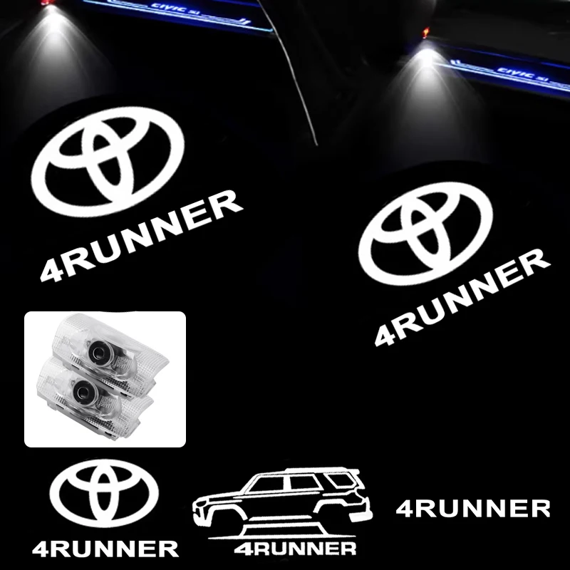 

2 шт. для Toyota 4Runner 2010-2020: Приветственный свет для двери автомобиля, проекционный свет, свет для освещения земли, предупредительный свет, декоративный свет