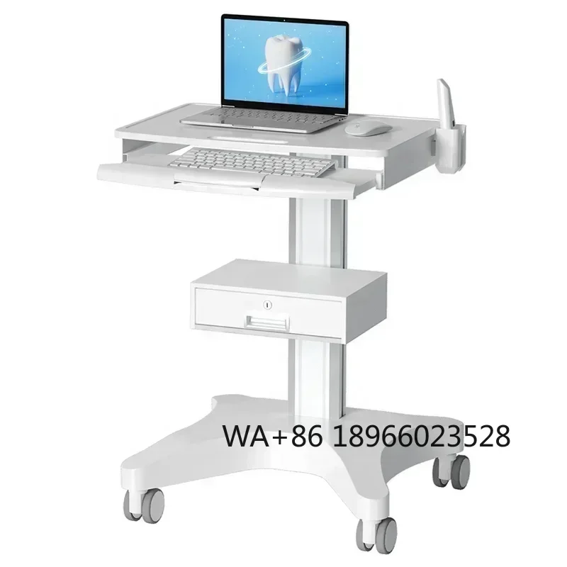 

Dental Trolley Hospital Clinic Oral Scanner Bracket Mobile Nursing Cart Medical Cart Table for Laptop