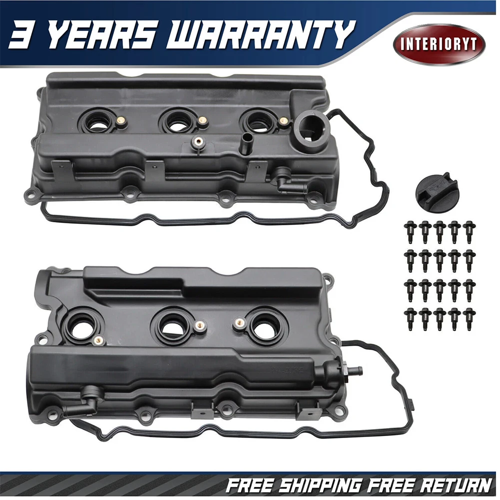 

2Pcs Valve Cover Kit W/Gasket Screw Oil Cap Cam Rocker Cover Wear Resist Rubber Cover Gasket Kit OE 13264-EA200 13264-EA210