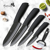 Ceramic Knives Kitchen knives Set 3 4 5 6 inch Chef knife Cook Set Chef Utility Slicer Vegetable Peeler Black Zirconia Blade