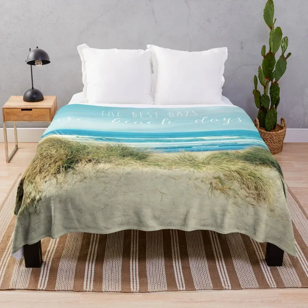 

The best days are beach days Throw Blanket Cozy Napping Blanket Gift for Mom Dad