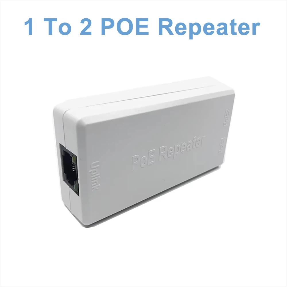 موسع POE 1 إلى 2 منفذ 100 ميجابت في الثانية مكرر تبديل الشبكة IEEE802.3af/at التوصيل والتشغيل لمفتاح PoE NVR IP كاميرا AP