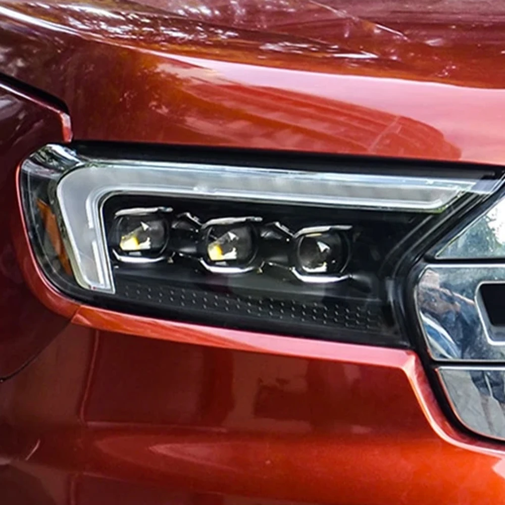 

Для Ford Ranger 2016-2020 автомобильные передние фонари в сборе, обновленные автомобильные фары Demon Eyes Style 3, светодиодные линзы проектора, автомобильные аксессуары