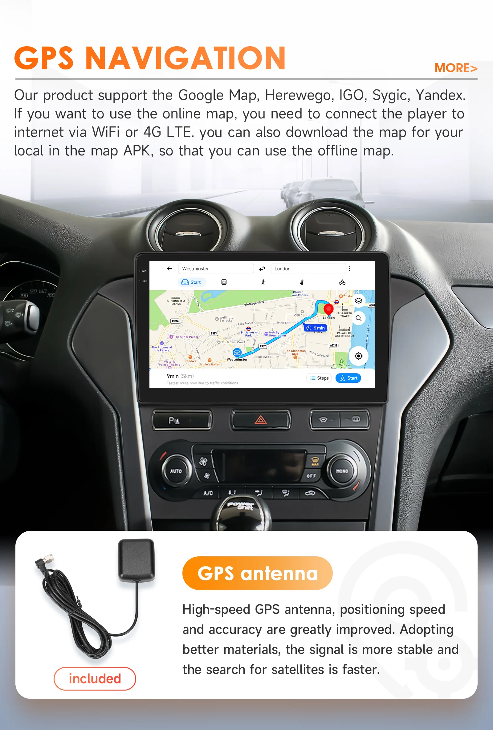 Hizpo Android 14 10,1 Zoll Autoradio GPS für Ford Mondeo 2010-2014 Multimedia 8G+128G Multimedia-Player DSP WIFI Kein 2 Din 2din DVD – Detail 29