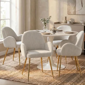 Modern Corduroy Dining Chairs 1