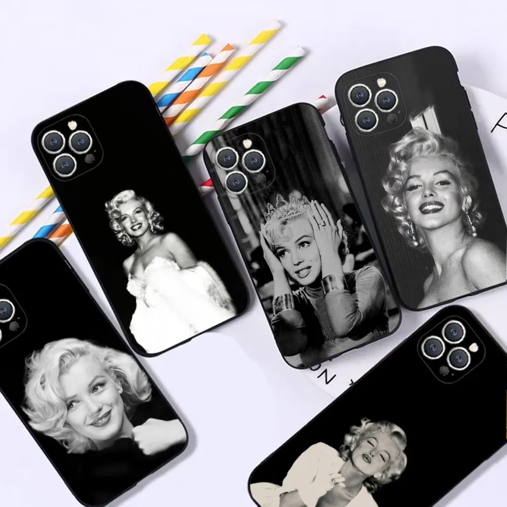 marilyn M-monroe fotos Phone Case For iPhone 16,15,14,13,12,Pro,Max,11,7,8,Plus,XR,XS Max Shockproof Silicone Soft Shell