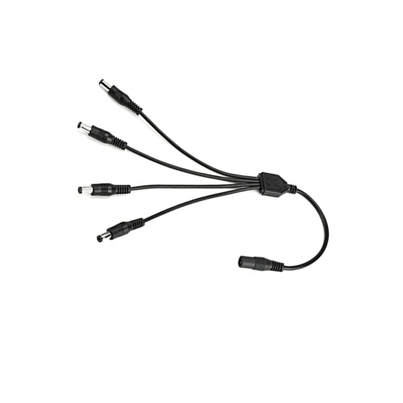 Power Splitter 1 to 4 Security Camera DVR 1 DC male To 4 Female plug Power Cord adapter Connector Cable Splitter for CCTV System