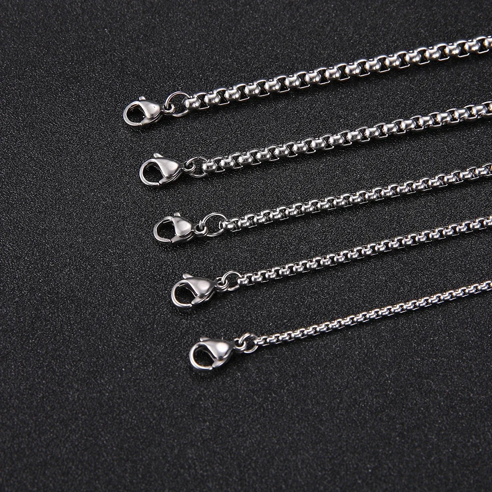 Skyrim Mode lange Box Kette Halskette Edelstahl Basic Punk 2-7mm dicke Ketten Schmuck Geschenk für Männer Frauen Großhandel – Detail 7