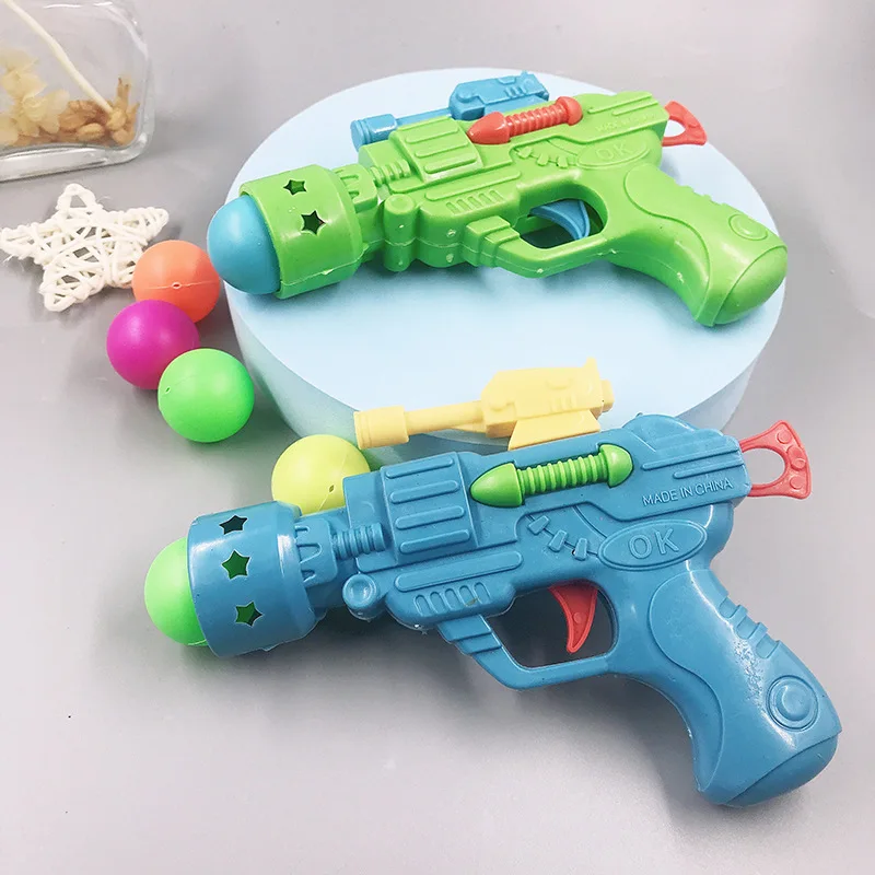 2PCS Soft Ball Gun Pistol Classic Retro Toy Plastic Launcher Safe Fake Foam Gun For Adults Children Shooting Games
