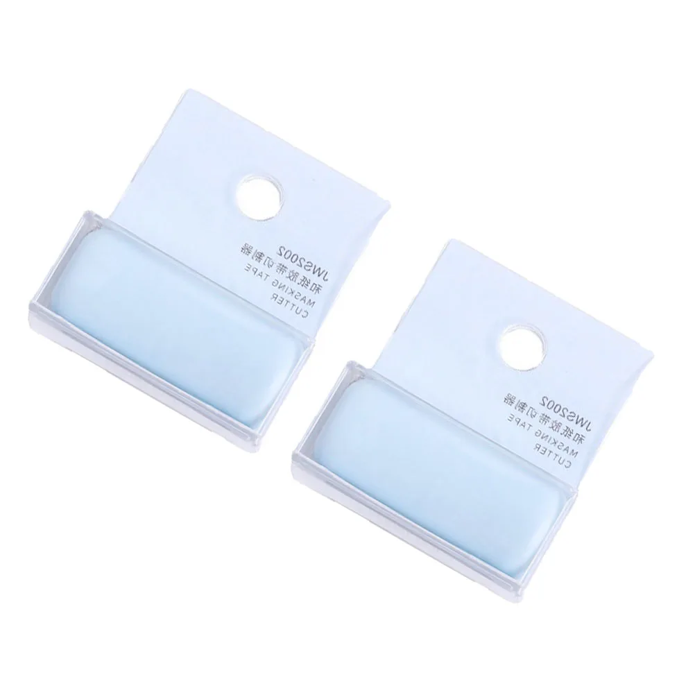 

2 Pcs Paper Tape Cutter Portable Organizer Masking Tool Non-slip Mini Washi Dispenser Plastic Novelty Adhesive