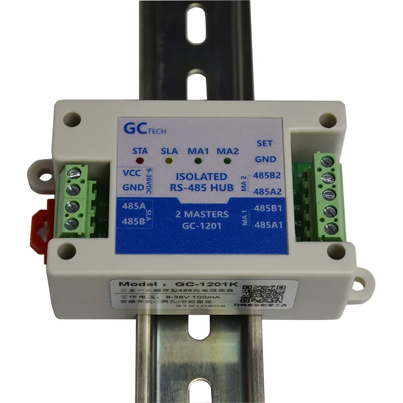 Imagem -05 - Modbus Dual Host Hub Gc1201s Mestre e Escravo Rs485 Isolamento Fotoelétrico