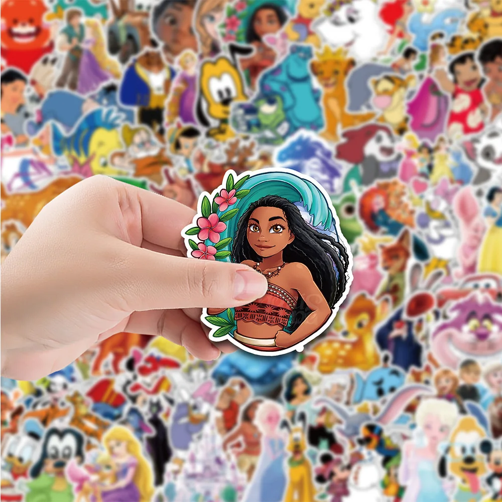 

10/30/50/100pcs Mix Classic Disney Cartoon Stickers Kawaii Princess Sticker Scrapbooking Guitar Suitcase Bike Decals for Kids