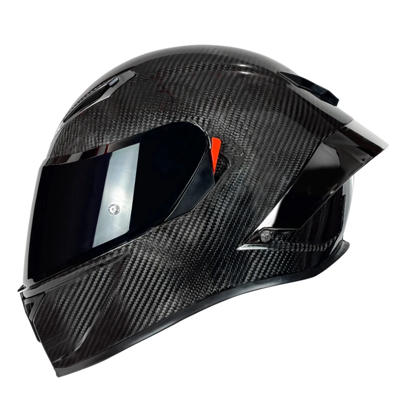 2026 Carbon Fiber Top Quality DOT Full Face Motor Cycle Helmet Double Visor Cascos for Predator Motorcycle Helmets
