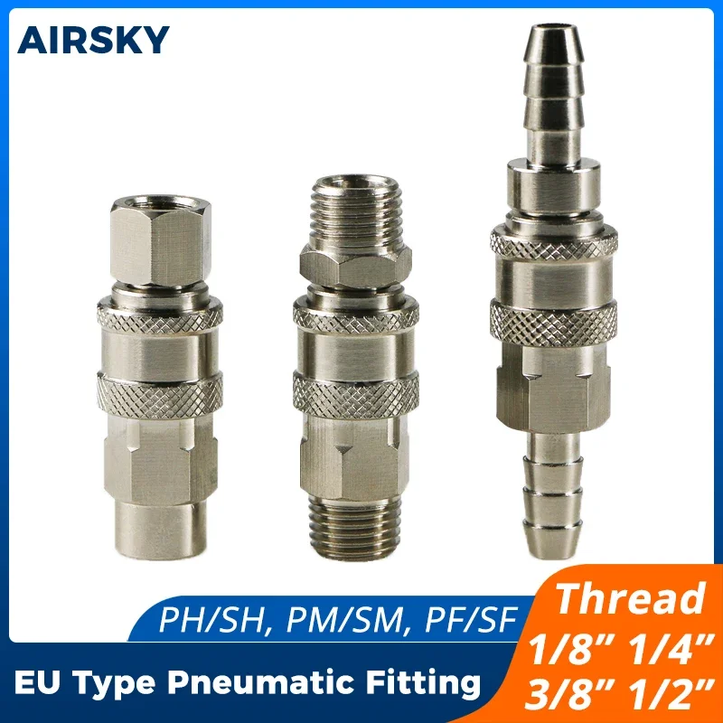 European Standard EU Euro Type Air Line Quick Release Pneumatic Fitting Quick Coupling Connector For Air Compressor Hose