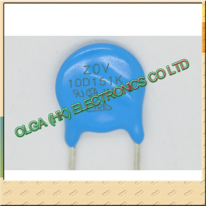 10D151K  Brand new high quality 10 d151k 150 v 10 mm varistor blue DIP into two feet