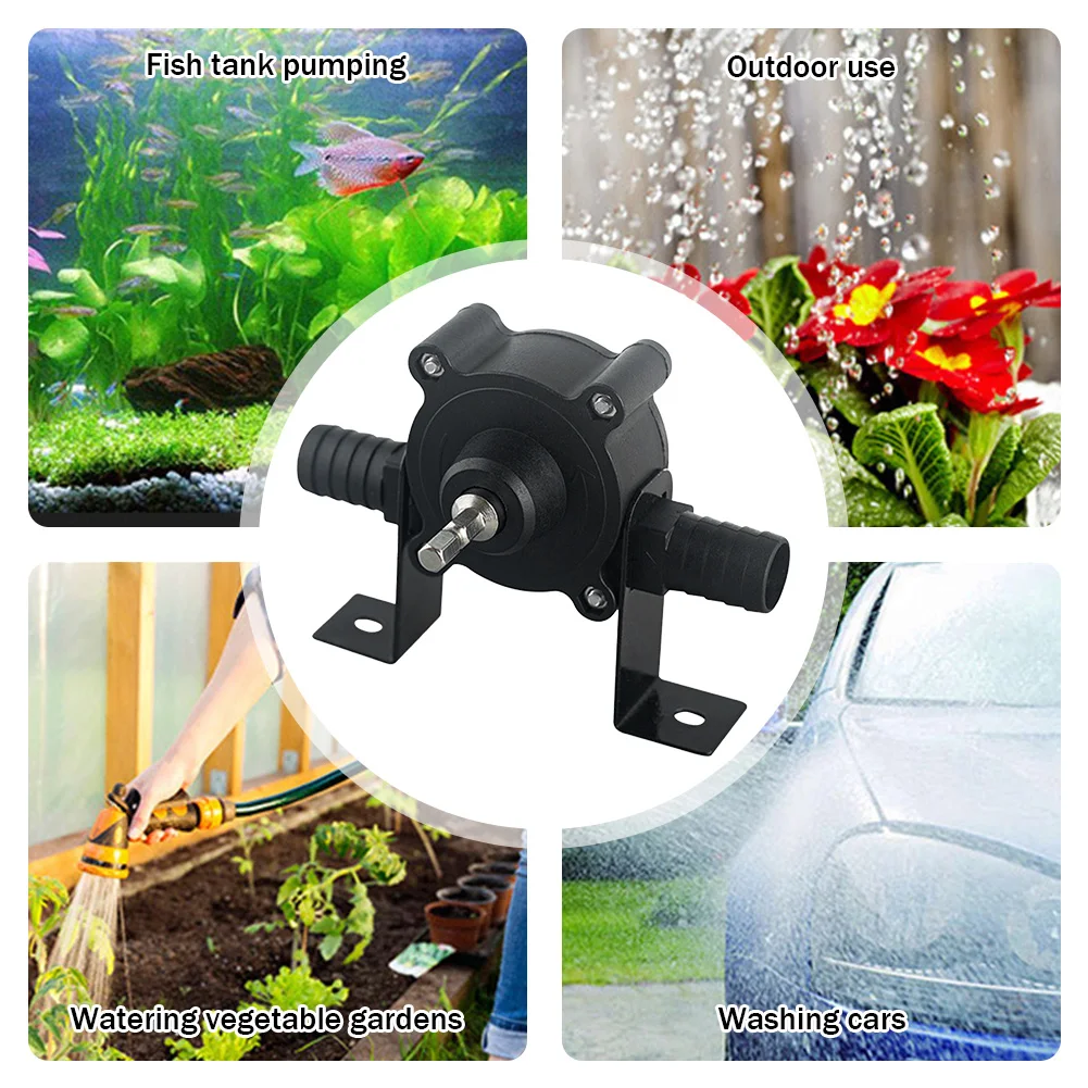 Electric Drill Pump Portable Mini Hand Liquid Transfer Pump Self-priming DC Centrifugal Pump Home Garden Outdoor Tool