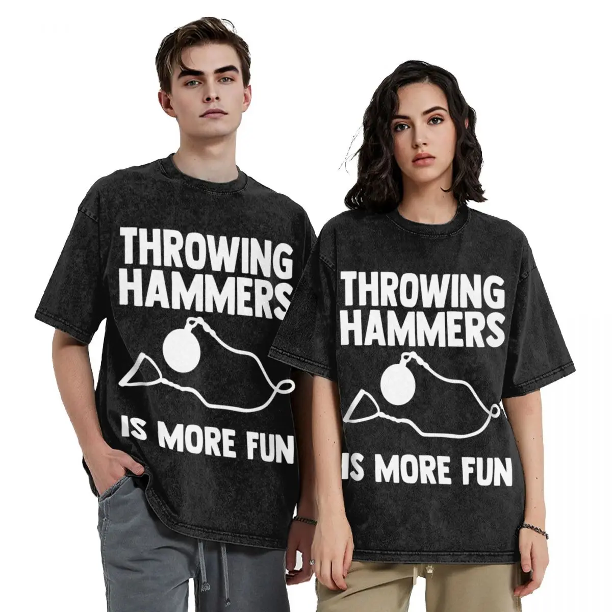 

Throwing Hammers Is More Fun Hammer Throw Ball T-Shirt summer top cotton graphic tees Short sleeve tee plain t shirts men