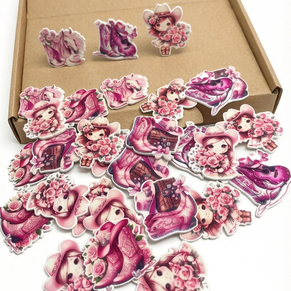 Custom Cartoons Planar Resin Flatback Printed for Hairbows DIY 30Pcs/lot