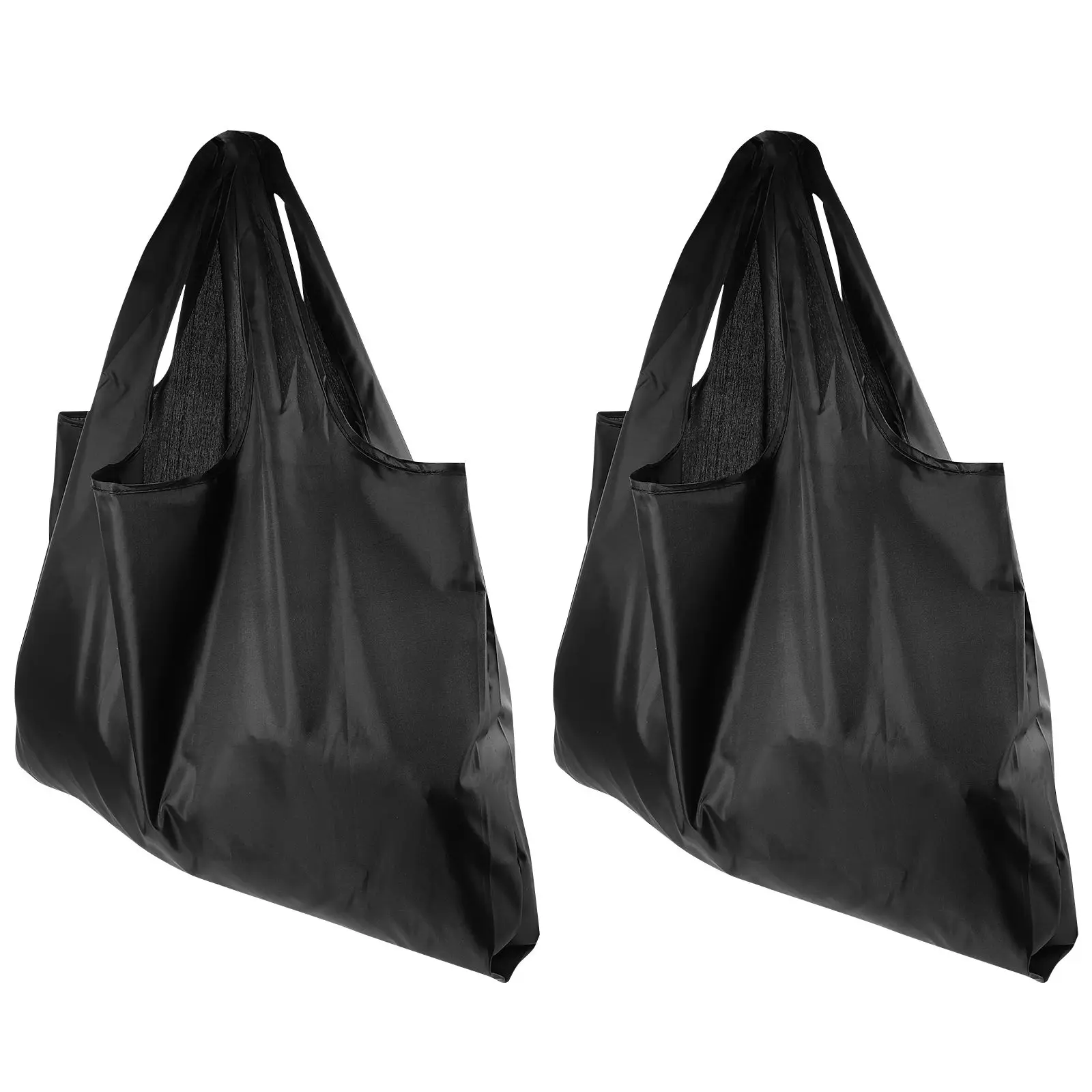 

2Pcs Oxford Cloth Shopping Bags Tote Handbags Canvas Reusable Grocery Large Size Foldable Storage Bag Household Storage
