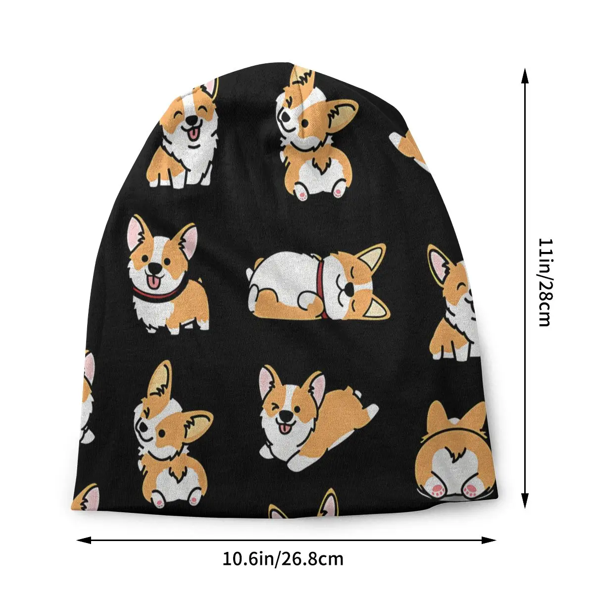 Corgi Dog Fashion Thin Hats Kawaii Pet Friendly Bonnet Special Skullies Beanies Caps